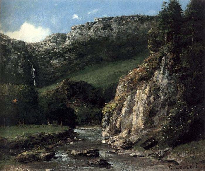 Gustave Courbet Stream in the Jura Mountains